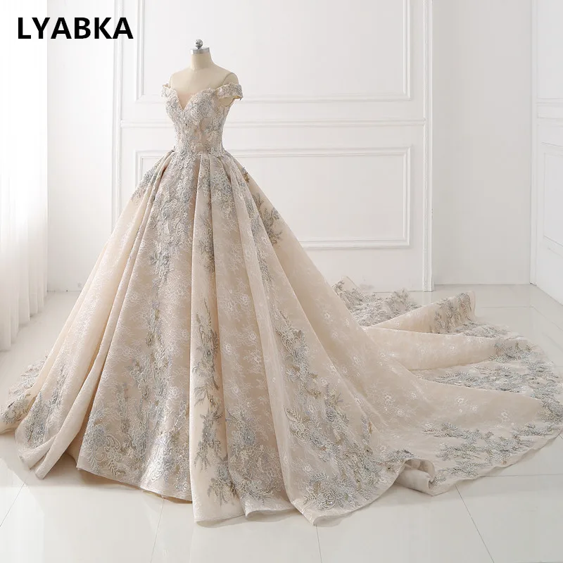 Robe De Mariage, свадебное платье, настоящая фотография, милое бальное платье, свадебные платья с цветами, длинный шлейф, новинка, Vestido De Noiva