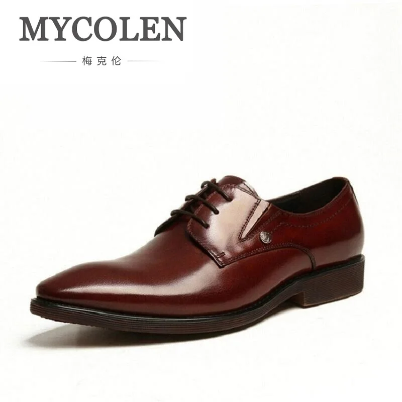 MYCOLEN/Новинка мужские мягкие модельные туфли из натуральной кожи Zapatos De Hombre
