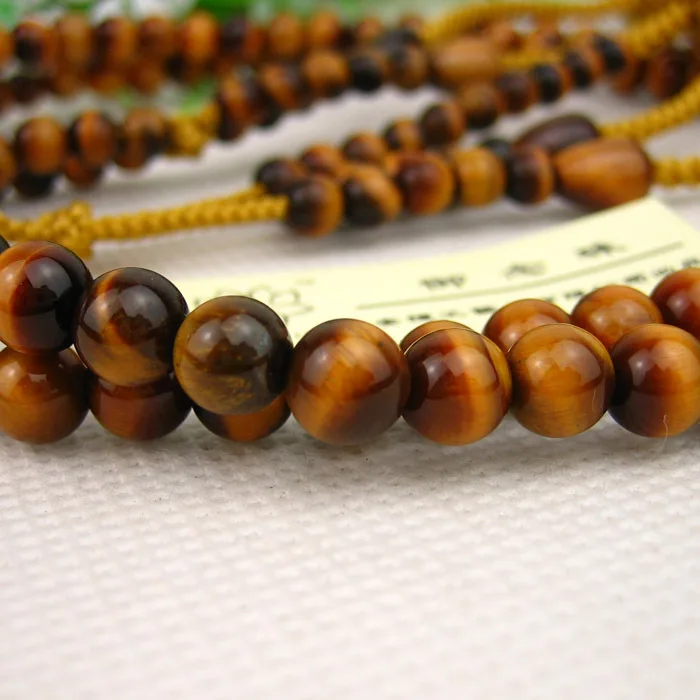 Japanese beads Nichiren type JUZU Buddhist rosary Tiger Eye L size DHL Free Shipping | Украшения и аксессуары