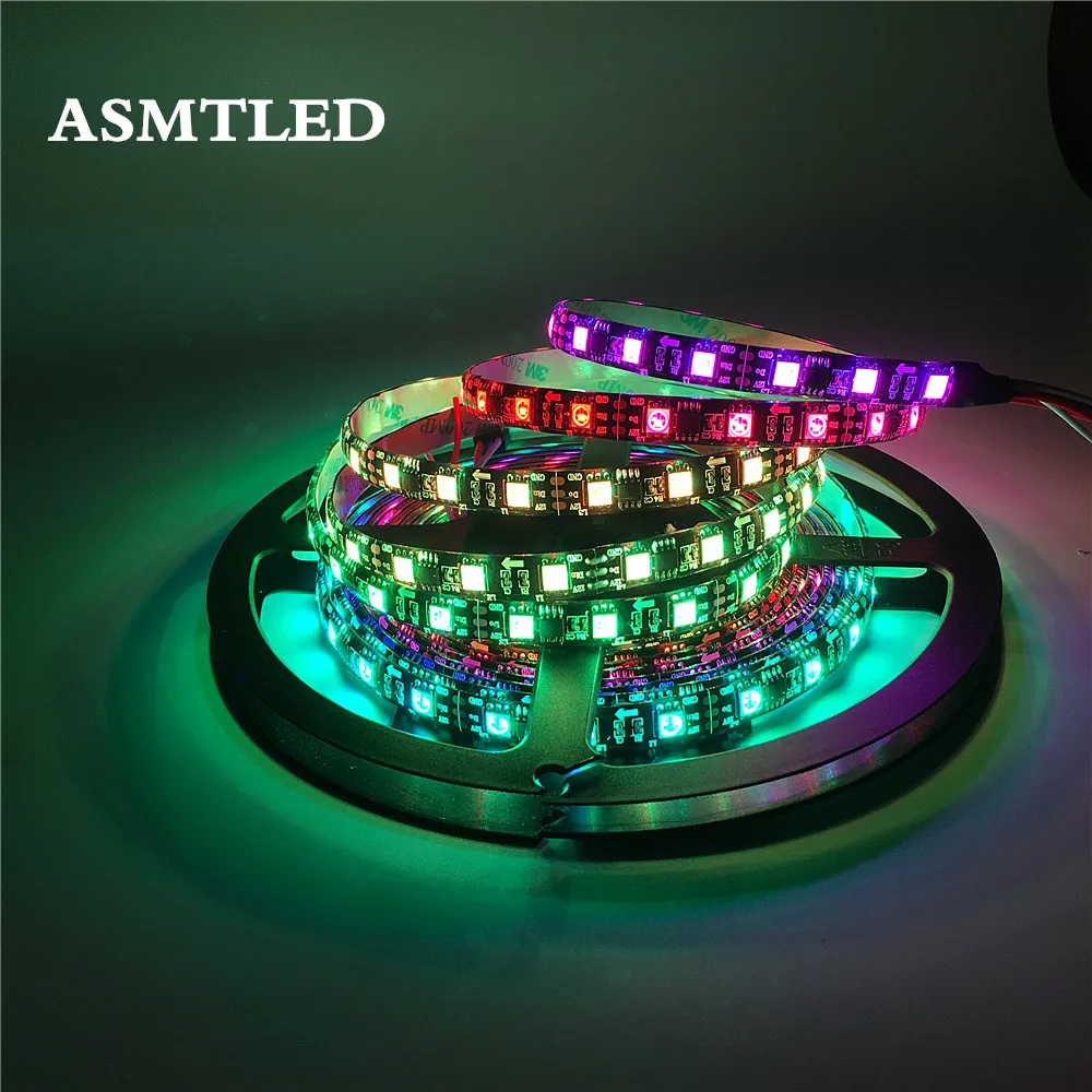 WS2811 Светодиодная Пиксельная полоса света 30/60 светодиодов/м ws2811 ic 5050 RGB лента DC12V