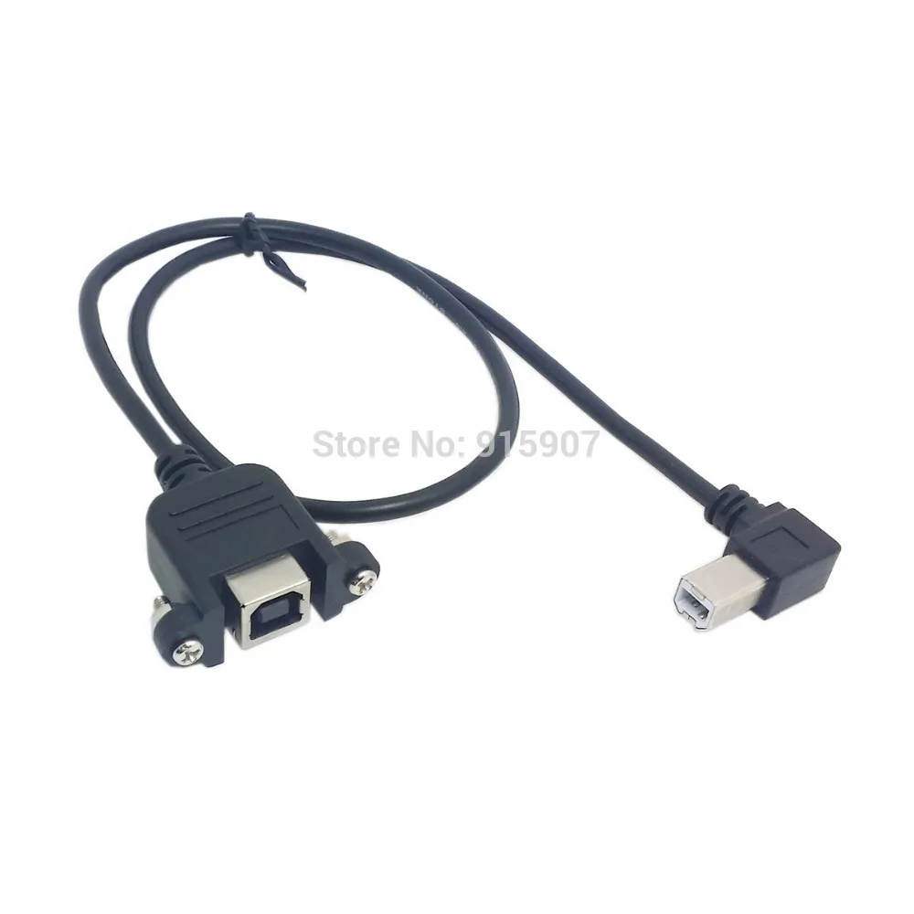 Chenyang правый угловой 90 градусов USB B Тип Мужской и Женский удлинитель с винтами для
