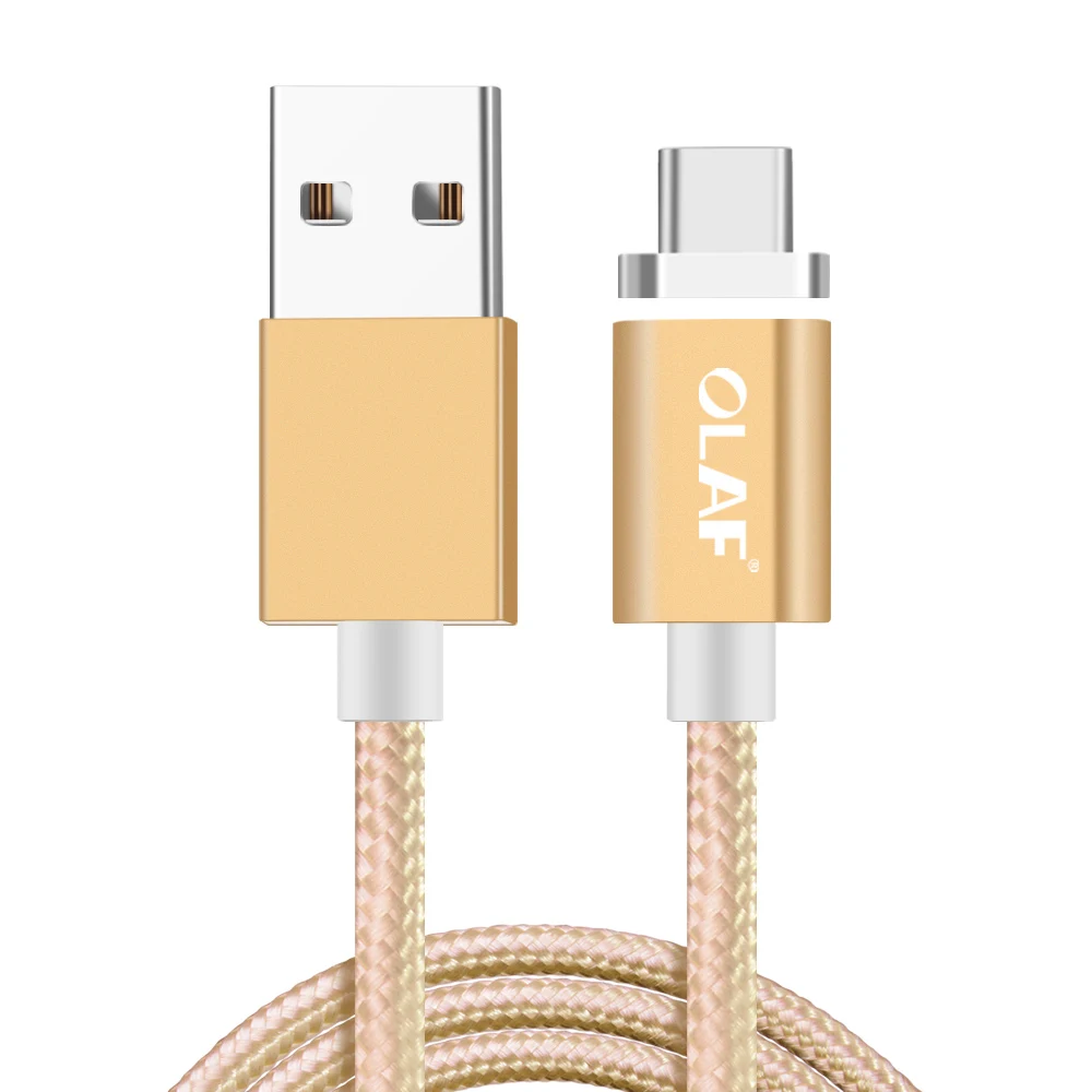 Gold Type C Cable Магнитный кабель Олаф Micro USB, магнитный кабель для быстрой зарядки, кабель USB Type C, кабели для передачи данных для телефонов, Android, мобильный кабель для быстрой зарядки - Цвет: Gold Type C Cable
