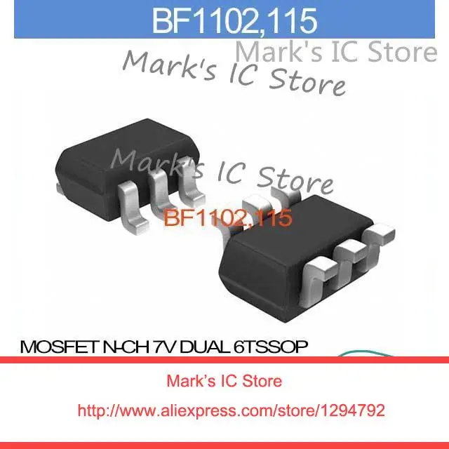 115 MOSFET N-CH 7 В двойной 6 TSSOP bf1102 1 1102 11 BF1102 BF110 | Электронные компоненты и
