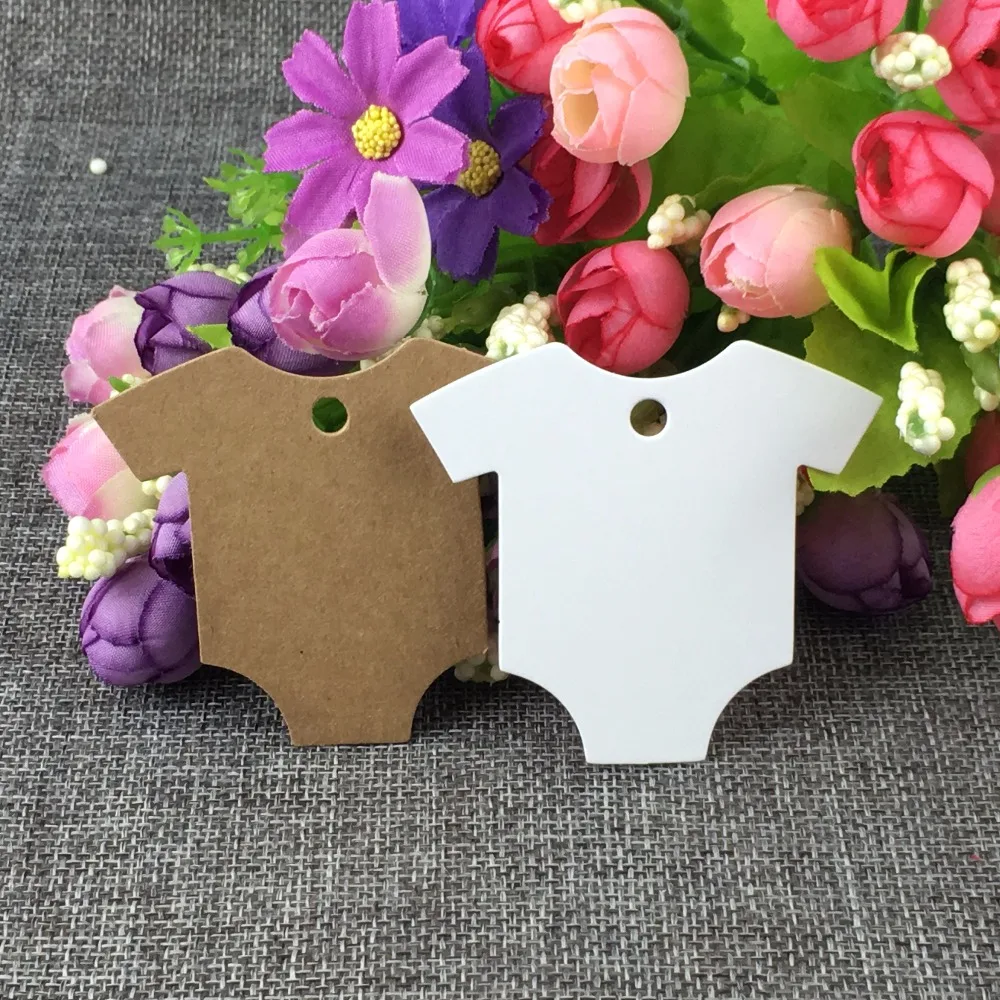 

400pcs /lot 6.4x5.8cm Christmas Party Deco Paper Cards DIY Kraft Hang tag Gift tag wedding hang tag
