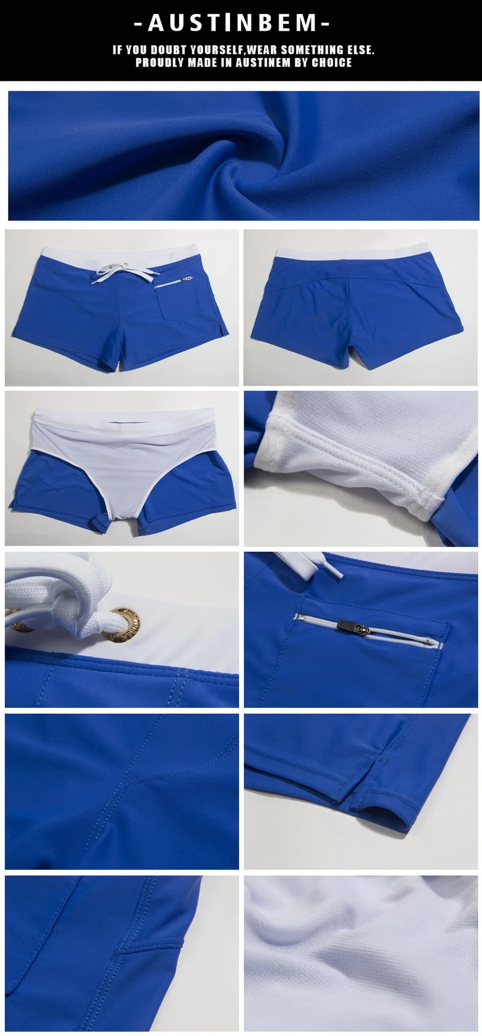 AUSTINBEM высокое качество купальники для мужчин Zwembroek Heren передний карман Maillot De Bain Homme дышащий Sunga Masculina купальник