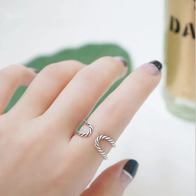 Новинка Простые ретро Популярные бриллиантовые серебряные украшения тайская