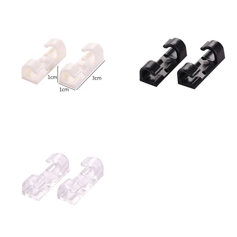 20Pcs Self-Adhesive Wire Organizer Fixed Clamp Network Cable Storage Clips Data Fixer Finishing Tools | Дом и сад