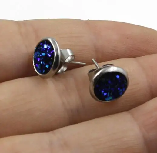 Новинка нержавеющая сталь Druzy Русалка из смолы рыбья чешуя узор купольное