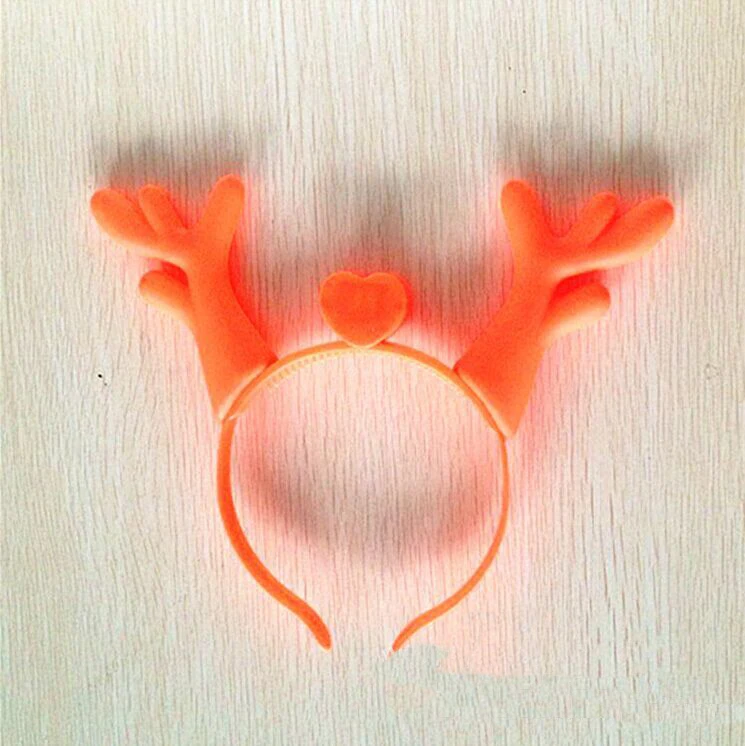 Светодиодные головные уборы на Рождество светящиеся оленьи рога светодиодная