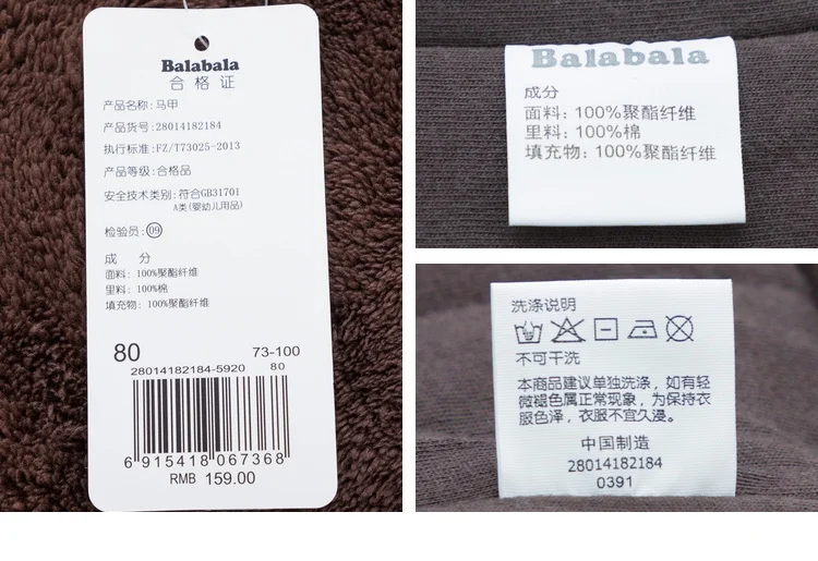 Balabala/жилет из кораллового флиса для малышей хлопковый жилет на подкладке с Бейсбольным воротником для новорожденных мальчиков и девочек, зимний жилет на молнии