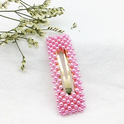 Женские винтажные разноцветные заколки для волос с искусственным жемчугом