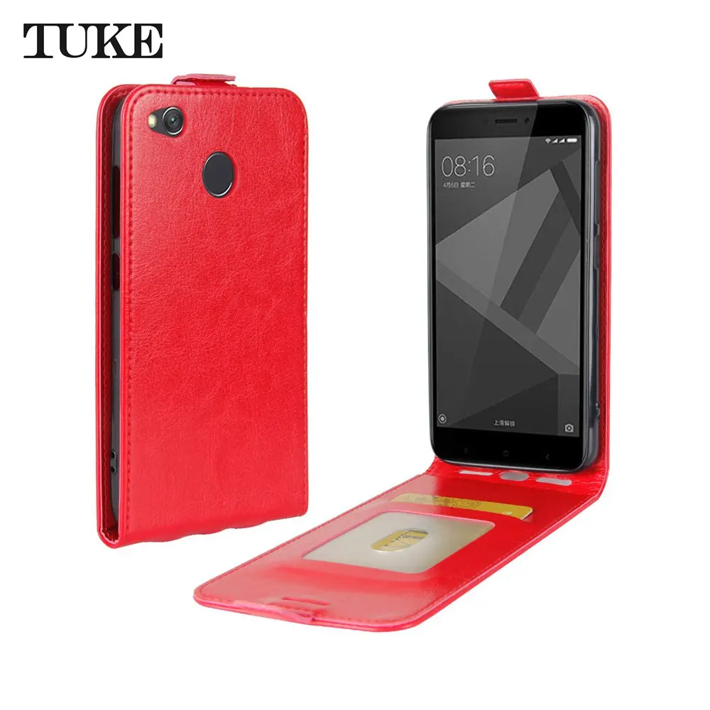 Чехол TUKE для Xiaomi Redmi Red mi 4X роскошный высококачественный кожаный чехол книжка Xiomi 4x