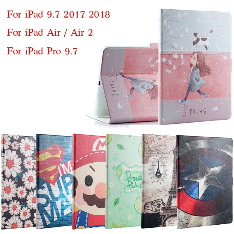 Для iPad 5th/6th Магнитный умный чехол для iPad 9,7 Защитный Тонкий чехол-подставка для iPad Air/Air 2 чехол для планшета Funda