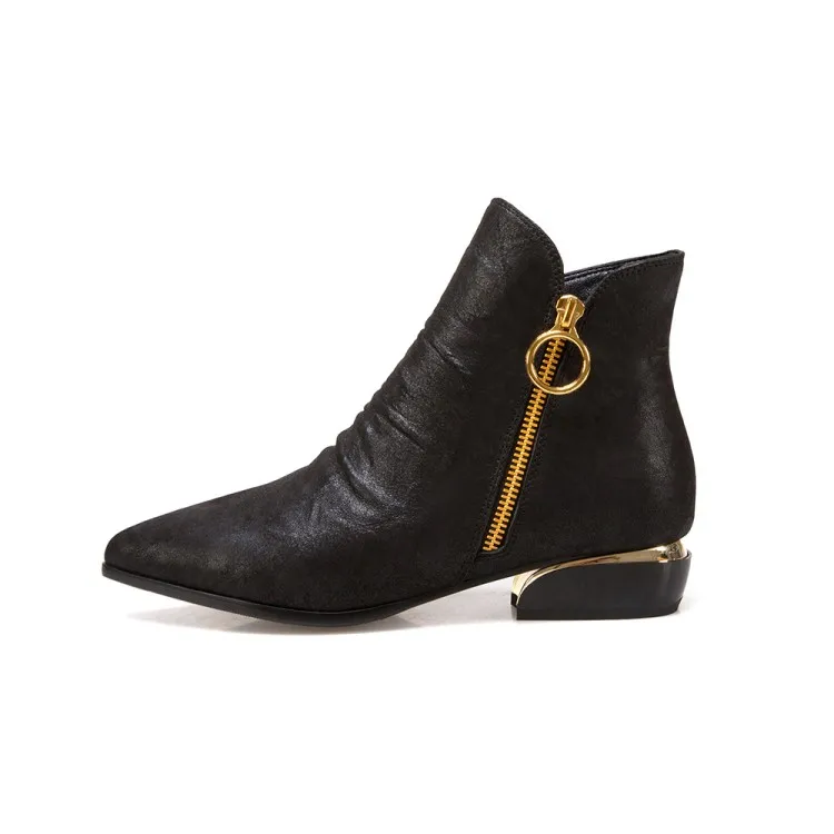 Женские ботильоны из телячьей кожи MLJUESE теплые короткие плюшевые ботинки на