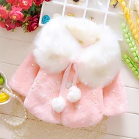 baby cute fleece fur outerwear winter warm coat cloak jacket toddler infant girls clothes kids cute coat clothes