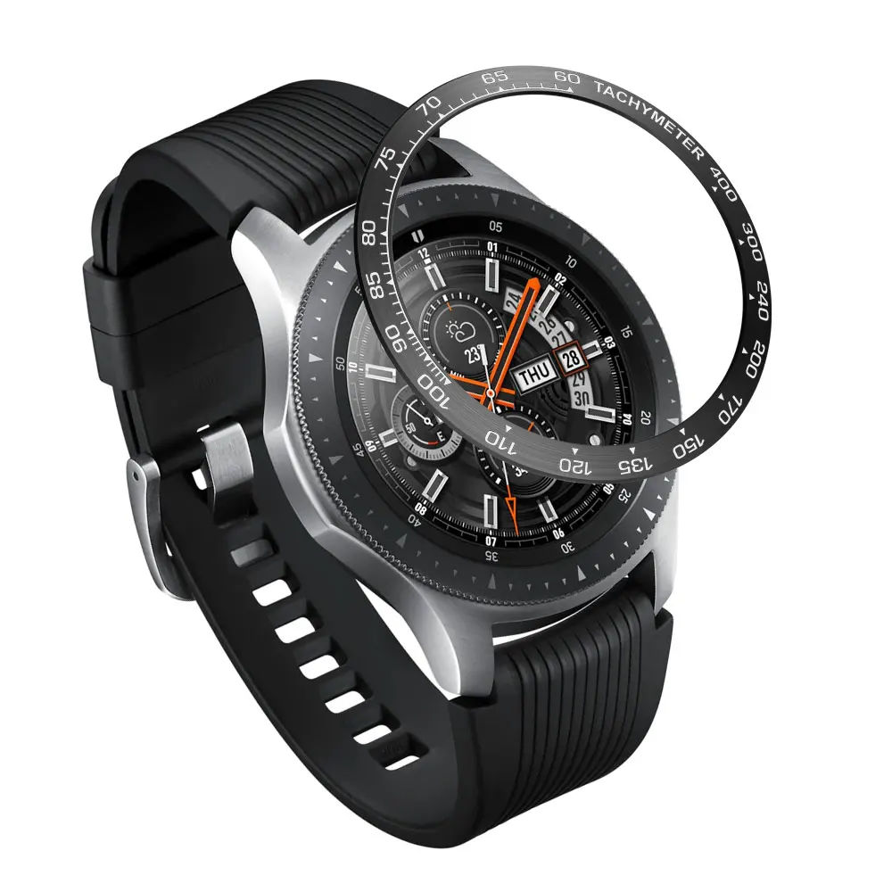 Кольцо ободк для смарт часов Samsung Galaxy Watch 46 мм клейкое покрытие металлическое