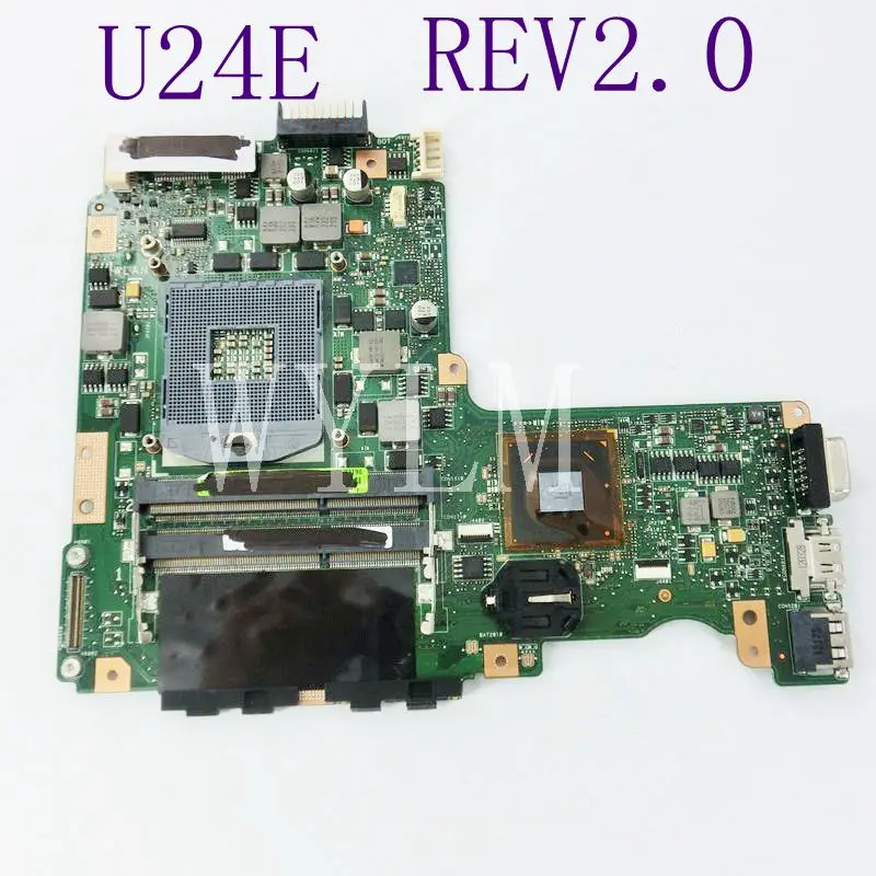 U24E Материнская плата ASUS U24 P24E ноутбука HM65 REV2.0 DDR3 PGA989 100% тестирование работает
