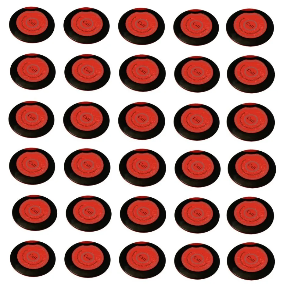 Бесплатная доставка! Беспроводная система вызова обслуживаемый клиент 30 кнопок