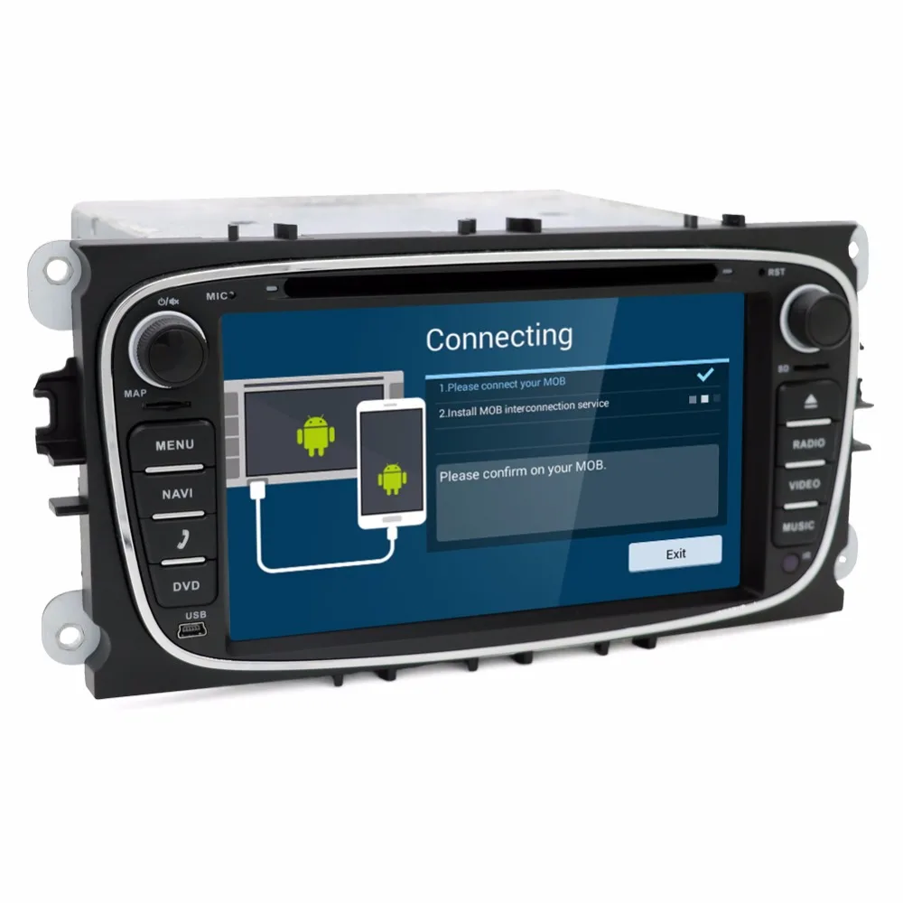 KLYDE 2 Din " Android 8,1 8 ядерный для FORD FOCUS MONDEO S-MAX подключения 2008-2011 Android 7,1 четырехъядерный автомобильный радиоприемник