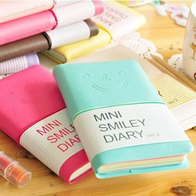 2 шт./лот горячая Распродажа милый мини ежедневник со смайликом ноутбук kawaii