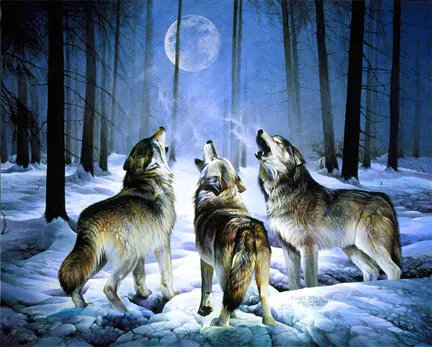 Rhinestone mosaic 5D DIY Diamond embroidery Moonlight wolf diamond painting Cross Stitch home decoration gift | Дом и сад