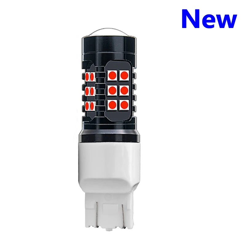 Суперъяркая светодиодная автомобильная лампа T20 7443 W21/5W 1200LM 27 SMD 3030 указателя