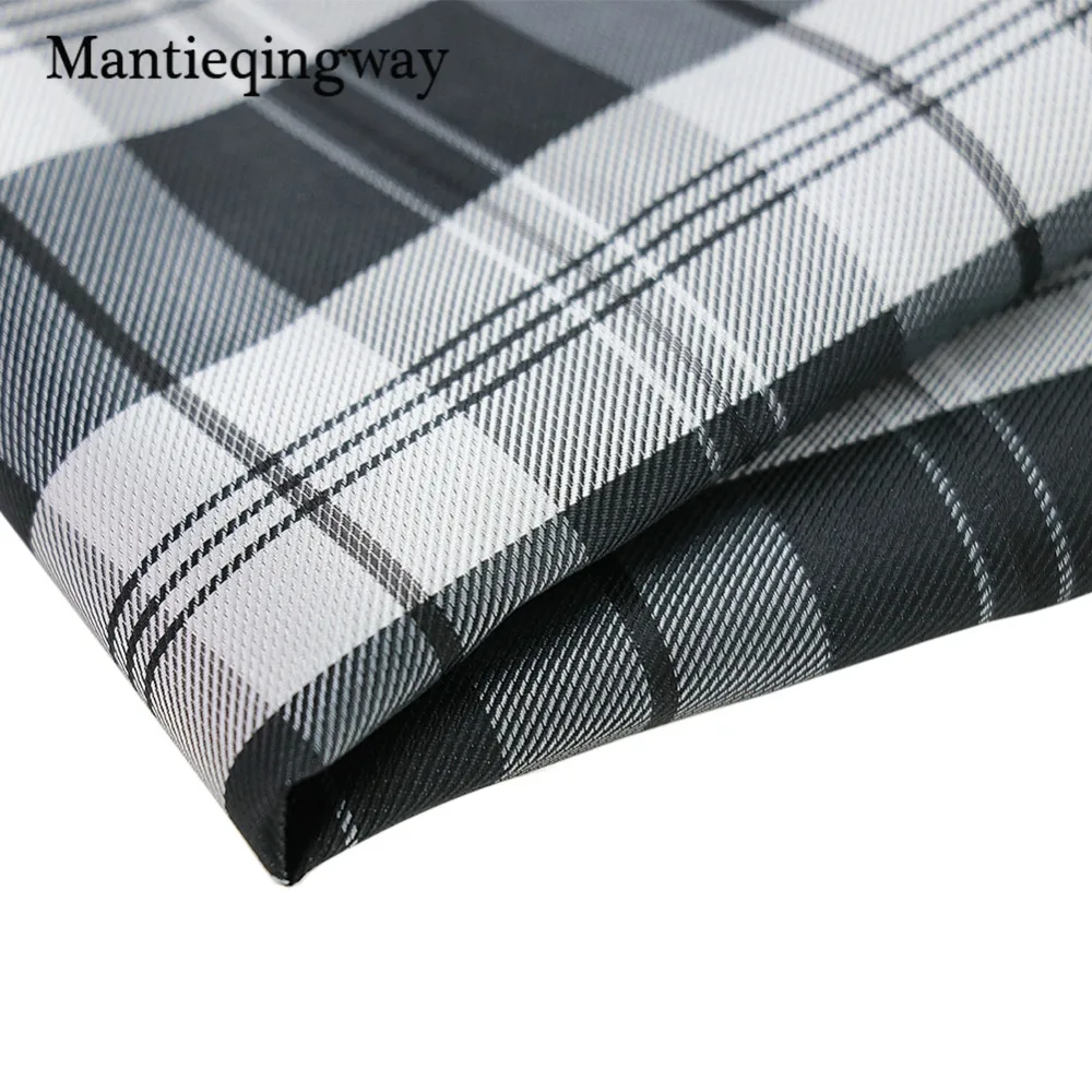 Черно белый полиэфирный клетчатый комплект для мужчин деловой галстук