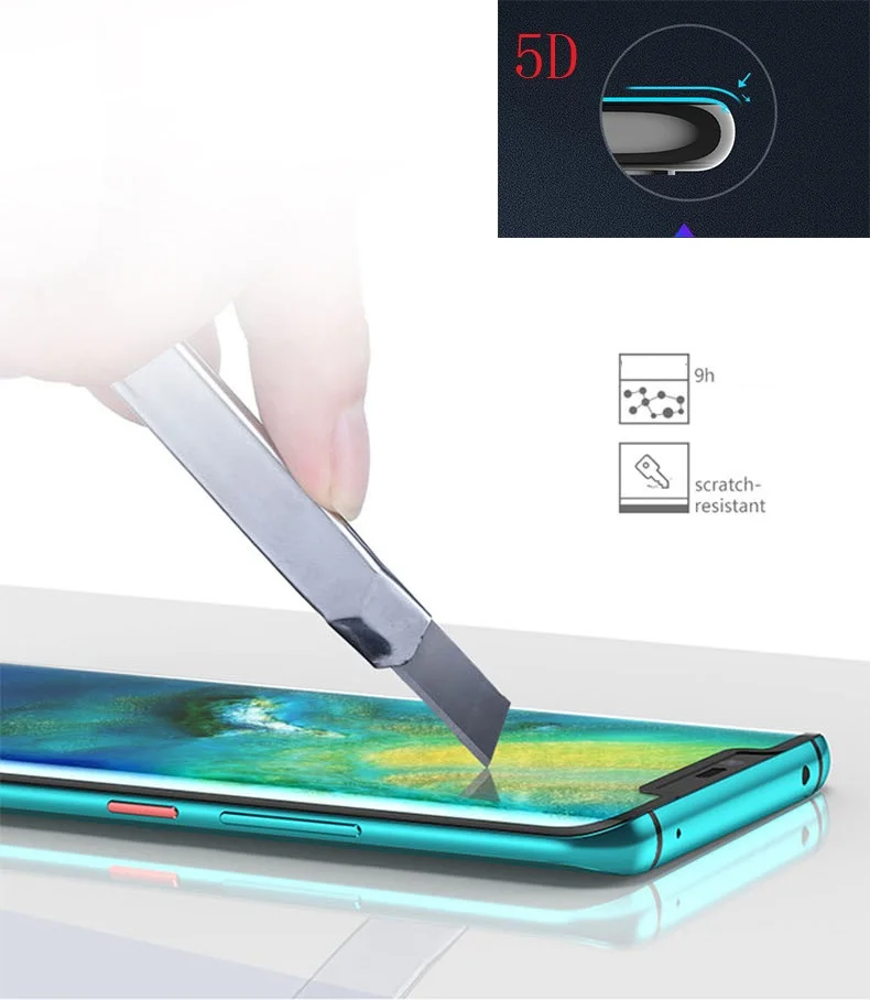 5D изогнутое закаленное стекло для Huawei P20 P30 Mate 20 Pro Lite 20X 3D полное Защитное экрана Y9