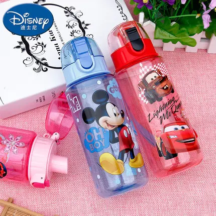 Оригинальная распродажа милая детская бутылка для кормления Disney с соломинкой