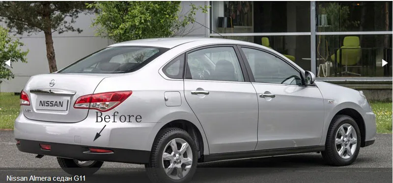 Для Nissan Almera G11 g15 2012 2013 передняя лампа заднего противотуманного фонаря накладка хромированная авто Стайлинг Аксессуары