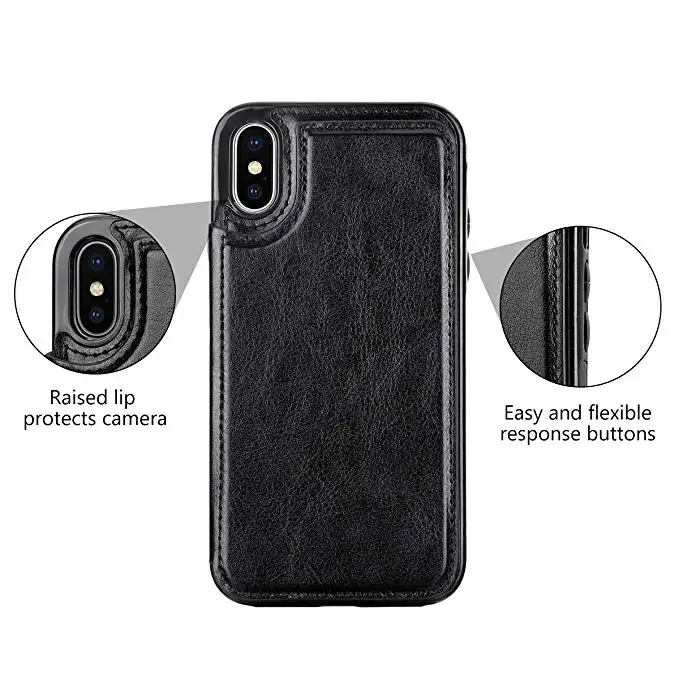 Магнитный кожаный чехол-бумажник для iphone 6 S 7 8 Plus iphone XS Max XR с отделением для карт, откидной Чехол для iphone X, чехол для iphone 6 S 7plus 8plus
