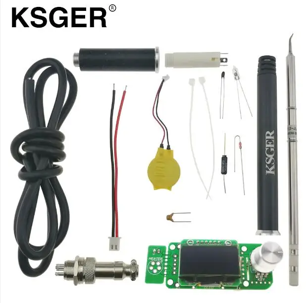 V2.0 SET KSGER T12 STM32 OLED паяльная станция контроллер сплав 9501 Электропаяльники DIY наборы T12-JL02 T12 паяльники - Цвет: V2.0 SET