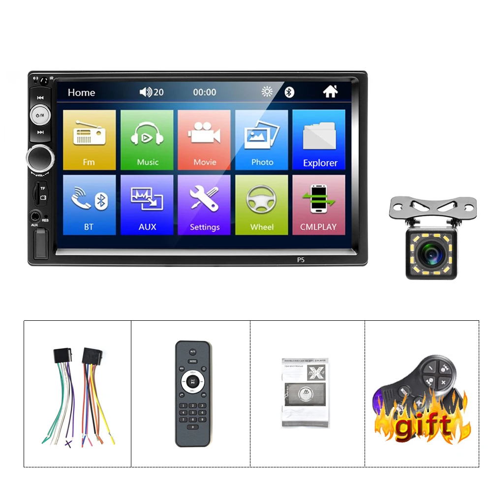 AMPrime 2 din Автомобильный Радио Стерео 7 &quotСенсорный экран мультимедийный плеер