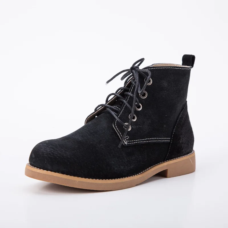 Movland-2019 autumn&ampwinter new products pigs Paris leatherJapanese style simplified Martin boots Pure handmade | Обувь