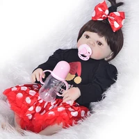 56 cm princess baby reborn baby doll 0 6 months girl full silicone body reborn baby dolls for boy gift toy brinquedo menina npk