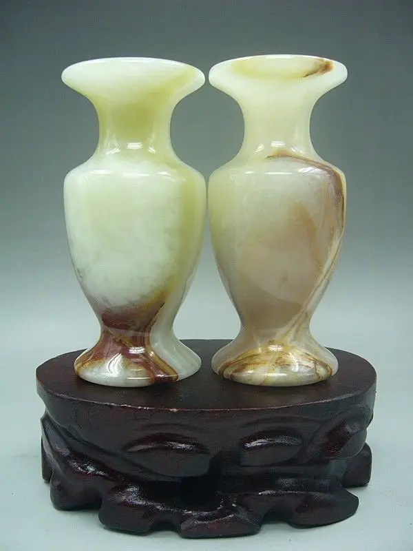 Bir 001596 декоративная коллекция чистый нефрит вырезанный вручную ваза|vases candle|vase