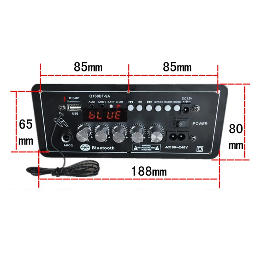 12 V AC220V Bluetooth сабвуфера усилителя звука доска караоке аудио усилитель Поддержка AUX