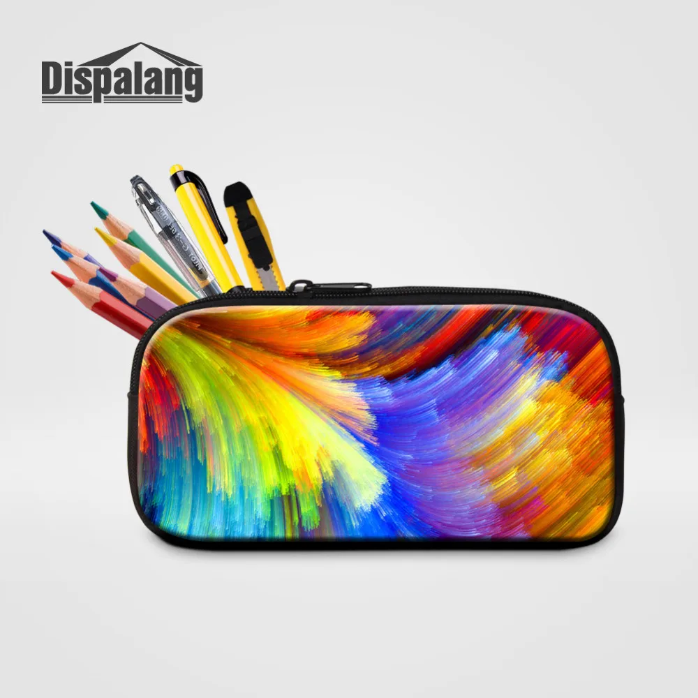

Dispalang Striped Pencil Case Colorful School Supplies Stationery Womens Gift Cute Travel Makeup Case Pencil Box Kids Pencil Bag