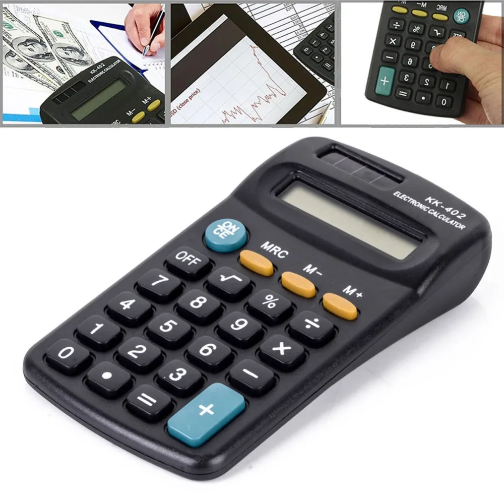 Highever мини калькулятор 8 цифр дисплей черный общего назначения calculadora маленький