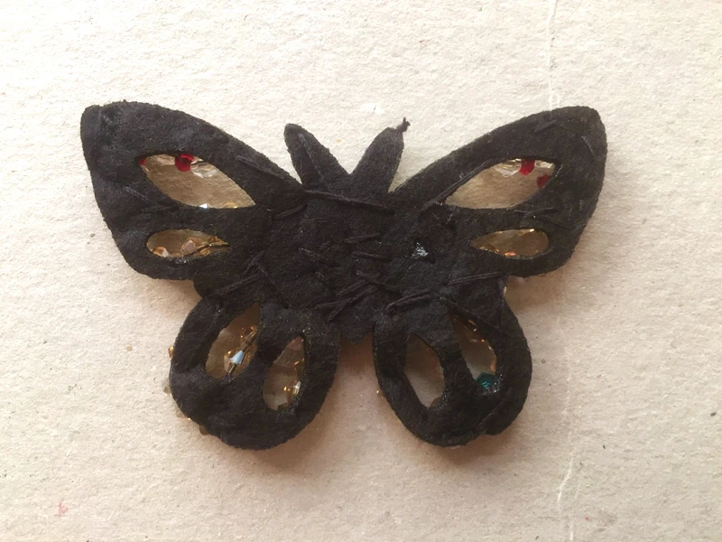 4pieces/lot Hand-beaded Multicolor Crystal Butterfly 3D Bright Patches Clothes DIY iron patches for clothing reversible sequin | Дом и сад
