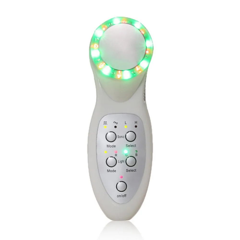 Электрический ультразвуковой фотонный массажер 7 цветов 3 МГц|Устройство для