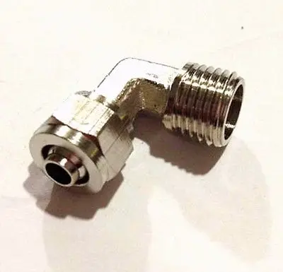 3/8 &quotBSP наружная резьба для Qucik подходит 8x5 мм O/DxI/D шланга локоть из латуни