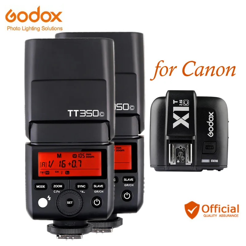 

2xGodox TT350C Mini Flash TTL HSS 1/8000s 2.4G Wireless+Trigger Transmitter for Canon 70D 80D 6D 5D Mark ii iii iv EOS-1DX 7D