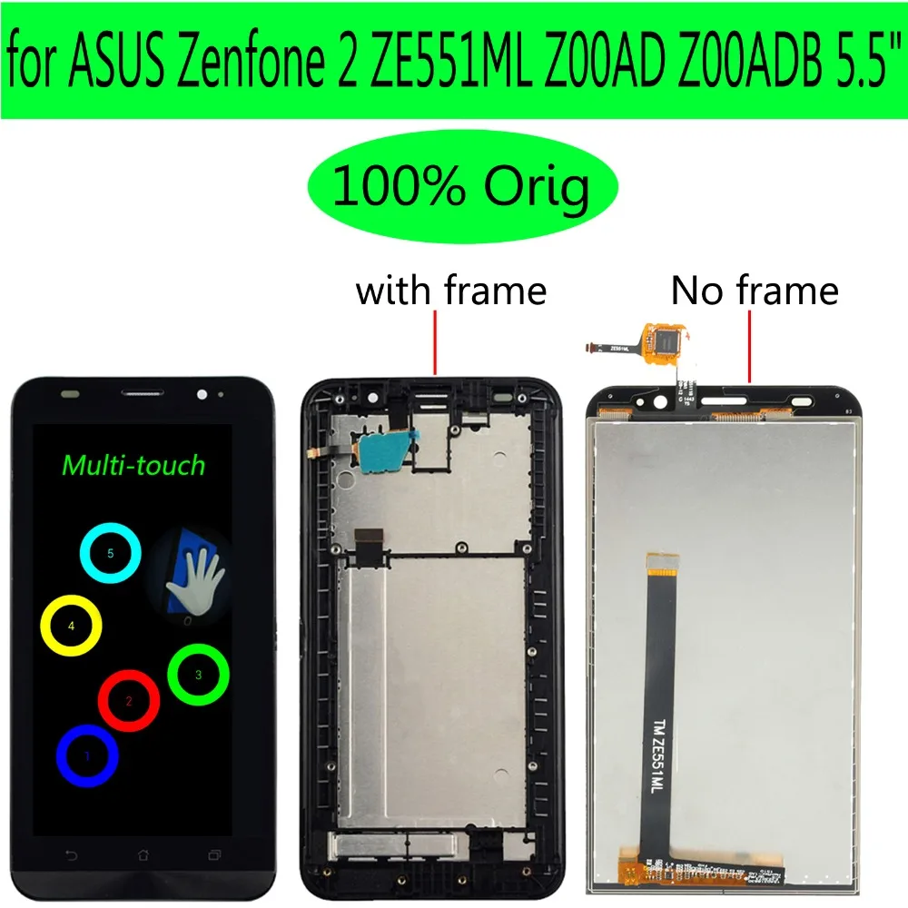 Shyueda Orig 5 &quotдля ASUS Zenfone 2 ZE551ML Z00AD Z00ADB ЖК дисплей сенсорный экран дигитайзер с рамкой