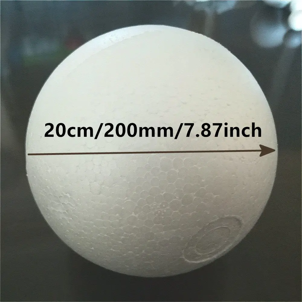 

20cm 2pcs White Modelling Polystyrene Styrofoam Foam Ball Party Christmas Balls Decorations DIY Craft 200mm 7.87inch