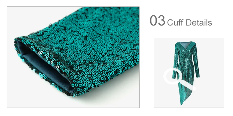 Sequin Sexy Глубокий V образным вырезом для женщин миди платья для разделение с длинным рукавом повседневное тонкий необычное платье для вечеринки для женщин весн