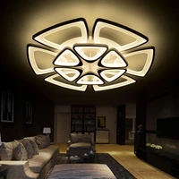 brief modern multilayer combination acrylic led ceiling light fixture home deco living room remote control flower ceiling lamp