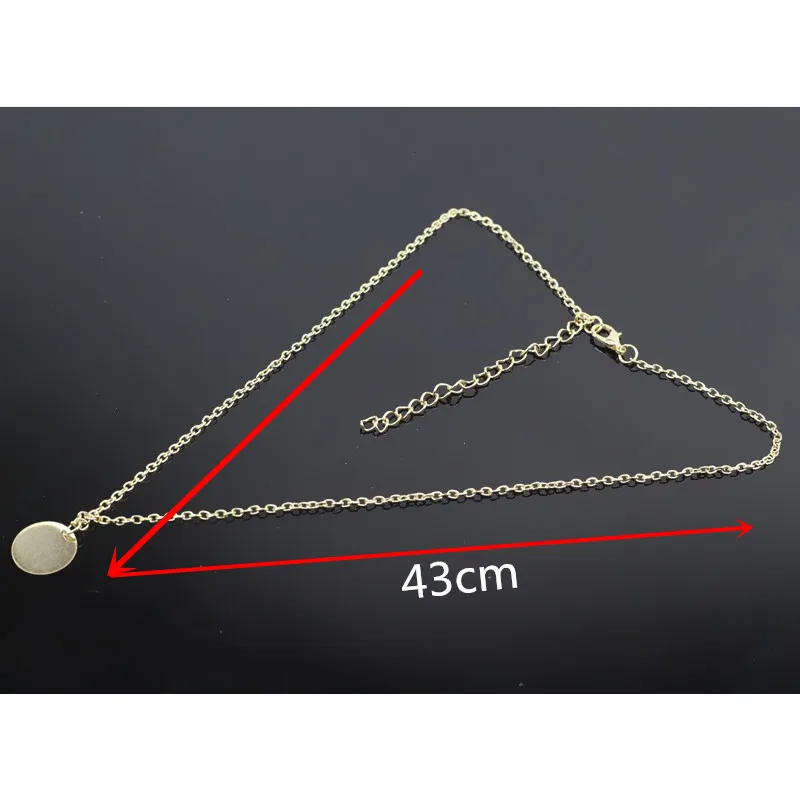 Ожерелье с монеткой Модная бижутерия кулон для женщин золотой цвет простое