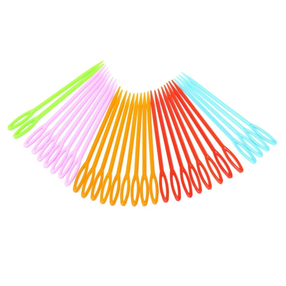 Fashion 10pcs Sewing Needles Mixed Color Needle Crochet Plastic Safety Pin Knitting Crafts Darning Pins | Дом и сад
