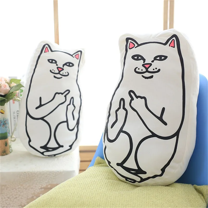 1pc 46cm Creative cheap cat / alien pillow middle finger Funny personalized birthday party gift free shipping | Игрушки и хобби